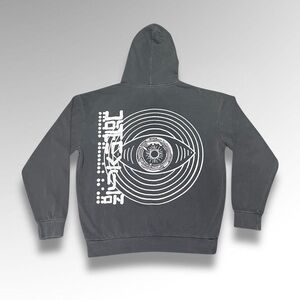 Washed Gray Cosmic Vision Eye Hoodie 👁️